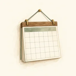 Un calendrier à suspendre.
